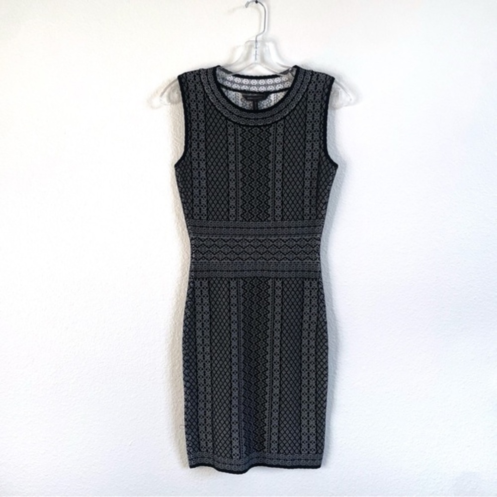 BCBG MAXAZRIA Dress Women’s Small Jose Geometric Bodycon Above Knee Sleeveless
